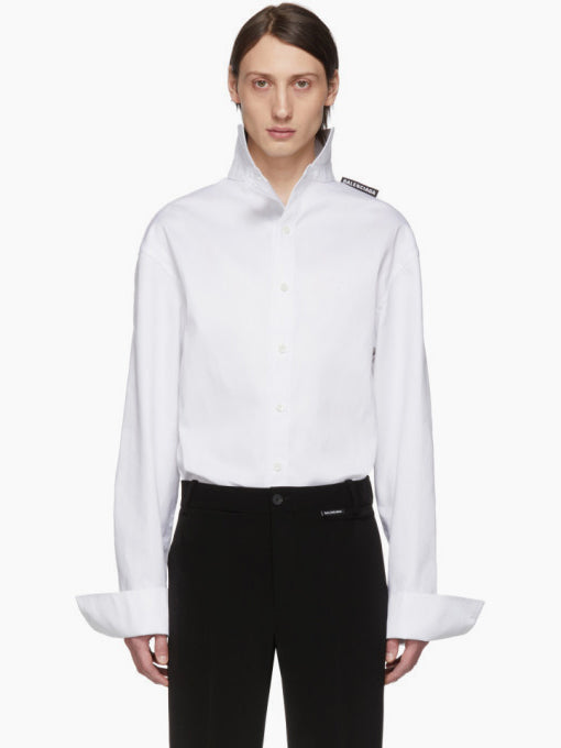 Balenciaga SS19 Logo Tab Pulled Shirt – HUIBEN