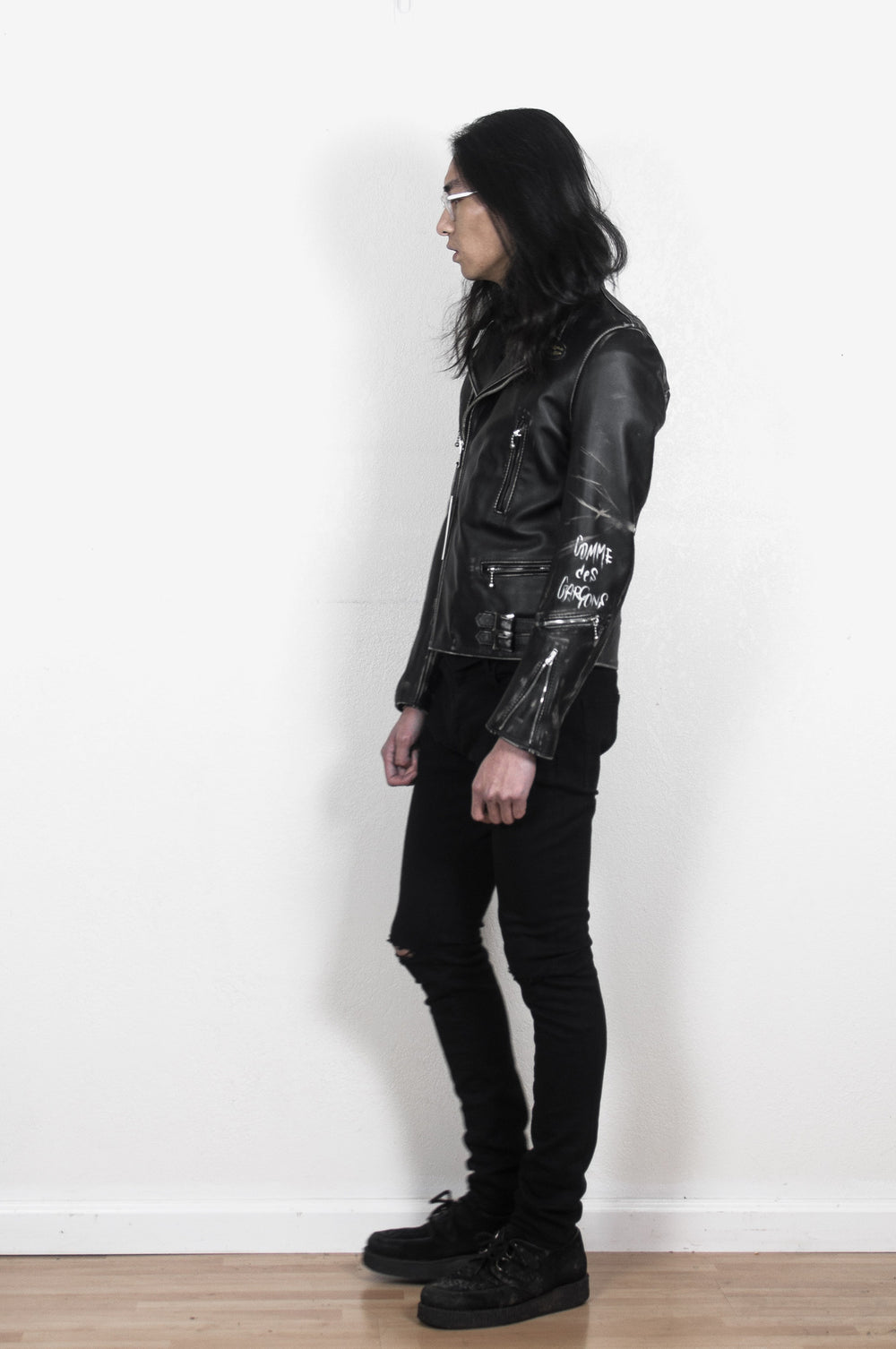Comme des Garçons x Lewis Leathers Live Free Die Strong Lightning Rider