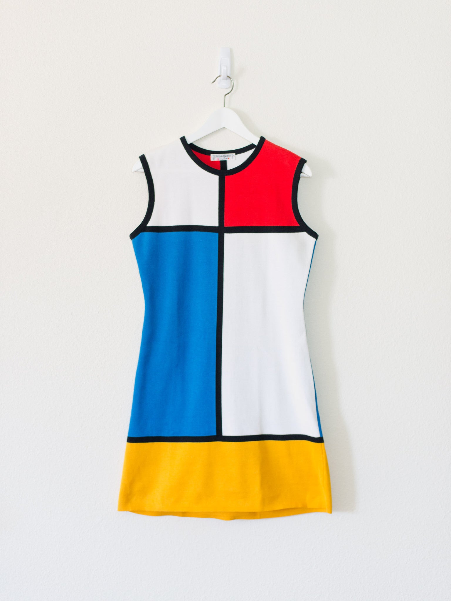 mondrian mini dress Mondrian Handmade Summer Dress Geometric Mondrian Dress 1960s Shift . For Sale at Ruby Lane