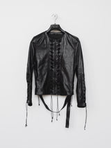 Helmut Lang SS01 Lace Up Corset Leather Jacket