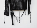 Helmut Lang SS01 Lace Up Corset Leather Jacket