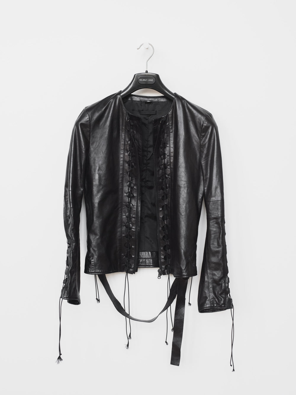 Helmut Lang SS01 Lace Up Corset Leather Jacket