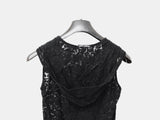Helmut Lang SS96 Hooded Floral Lace Dress