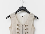 Helmut Lang SS01 Lace Up Corset Zip Tank