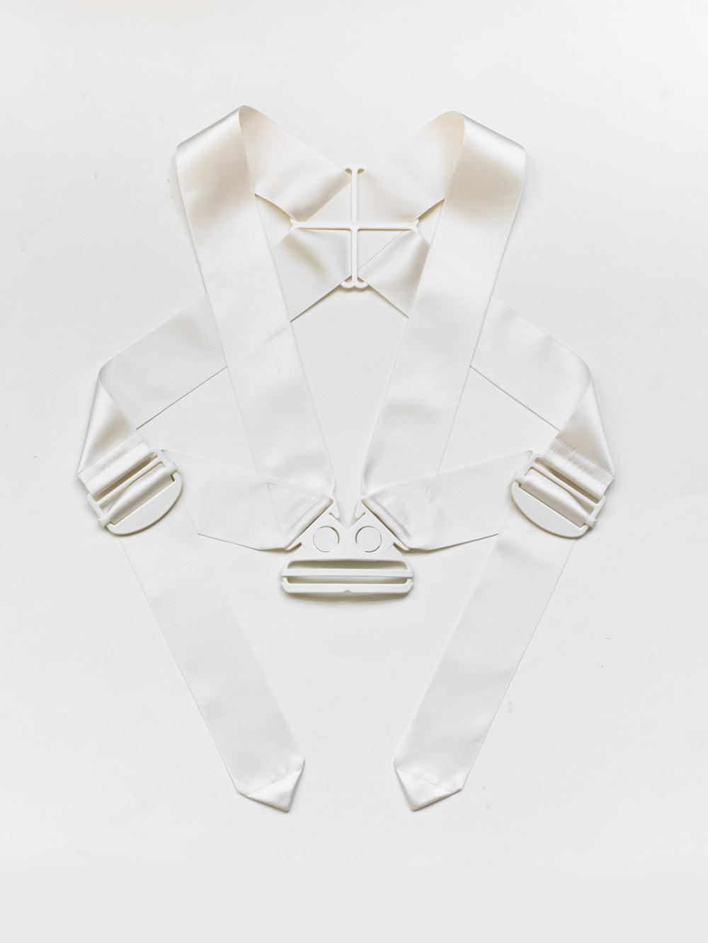 Helmut Lang AW03 Safety Cage Parachute Harness Silk Facsimile Cream