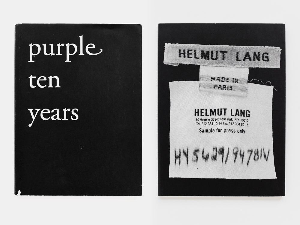 Helmut Lang 2002 Purple Ten Years Retrospective Magazine