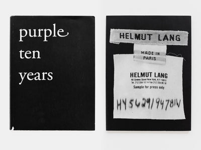 Helmut Lang 2002 Purple Ten Years Retrospective Magazine – HUIBEN