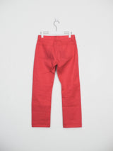 Helmut Lang Red Silk Denim Jeans