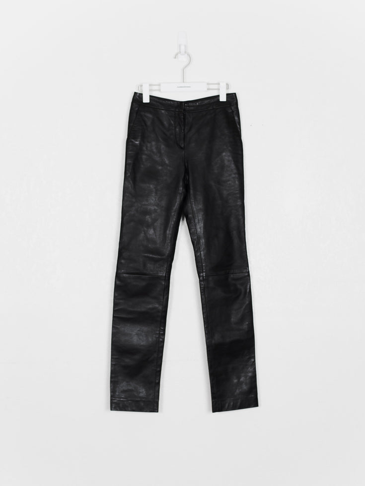 Helmut Lang 00s Lamb Leather Trousers