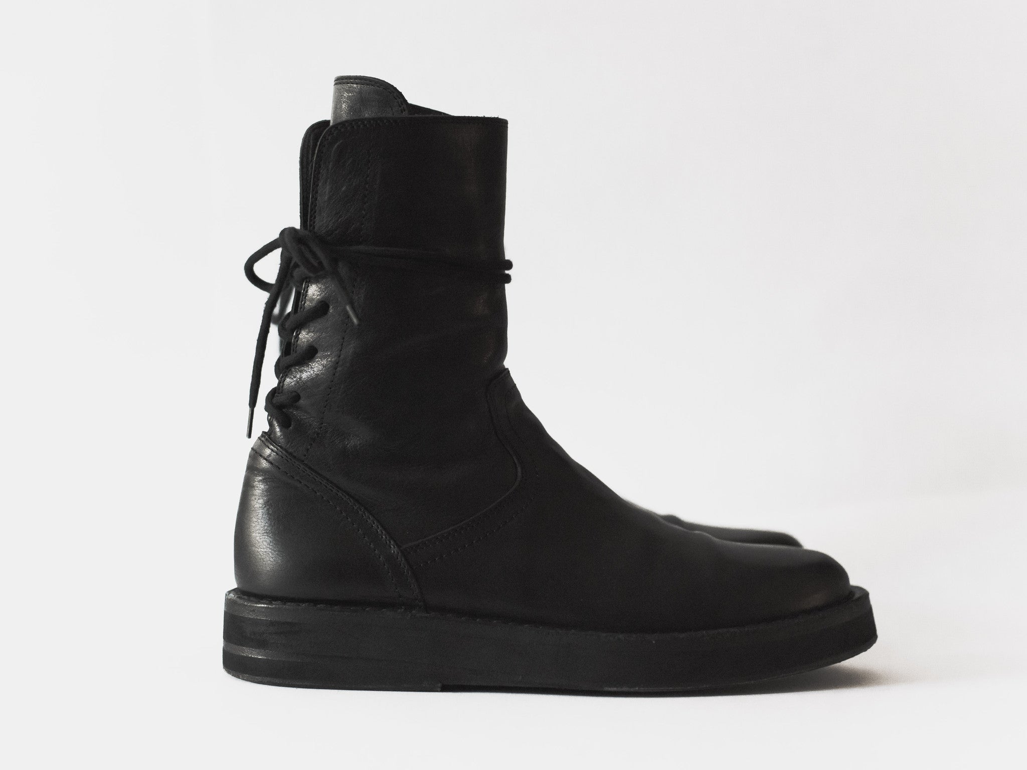 ann demeulemeester back lace up boots