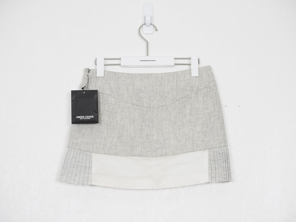 Undercover AW07 Pleated Mixed Material Mini Skirt