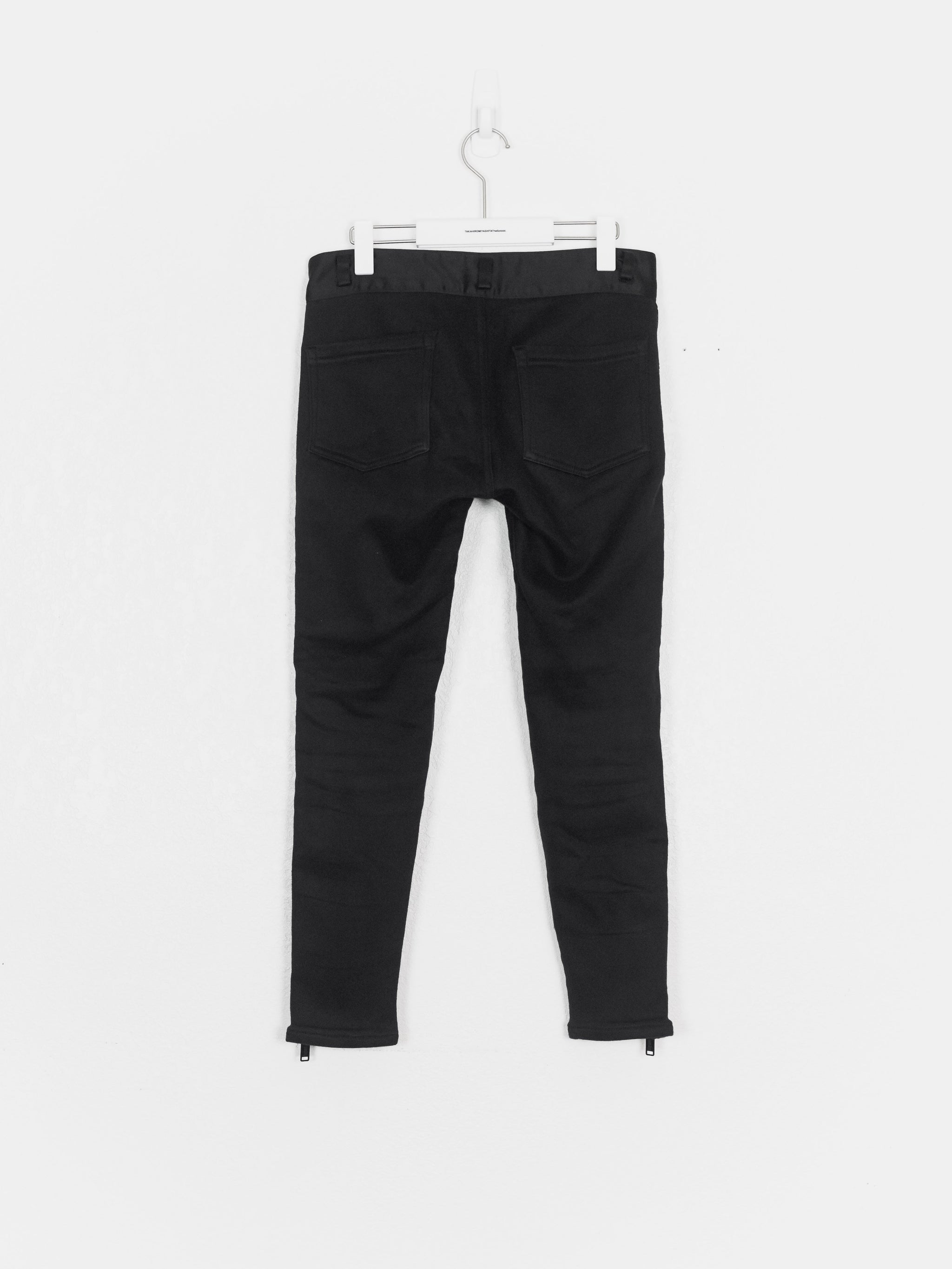BOSS - Skinny-fit high-waisted trousers with side zip