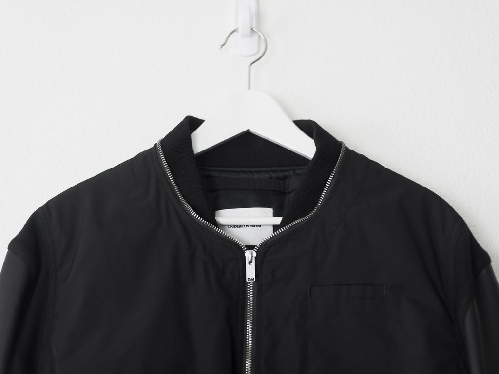 Undercover AW11 Mirror Leather Sleeve Ma-1 Bomber – HUIBEN