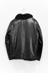 Helmut Lang Fur Lined Lambskin Jacket