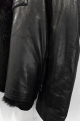 Helmut Lang Fur Lined Lambskin Jacket