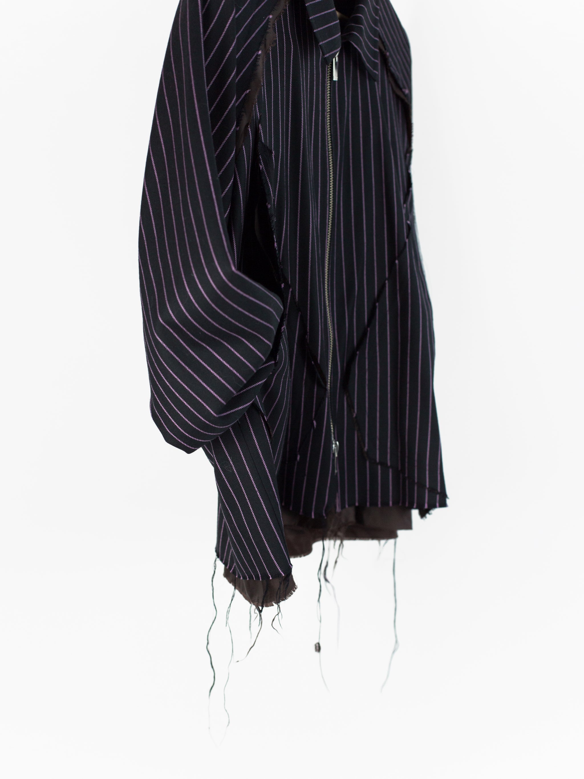 Sulvam AW Stripe Gabardine Swing Jacket – HUIBEN