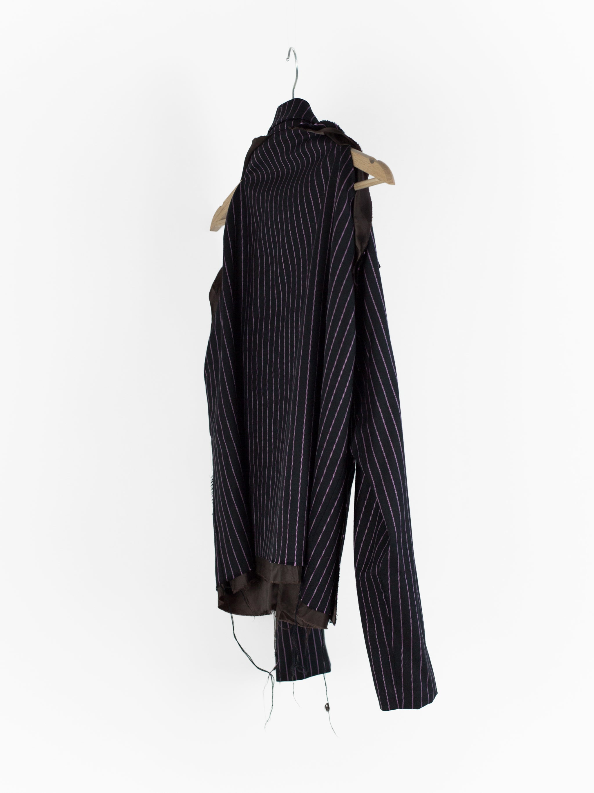 Sulvam AW18 Stripe Gabardine Swing Jacket – HUIBEN