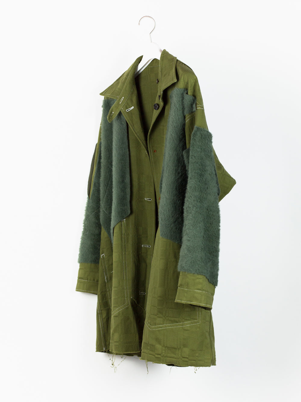 Sulvam AW18 Reversible Coverall Coat with Faux Fur Lining