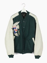 Kansai Yamamoto 80s Staff Leather Sleeve Stadium Jacket