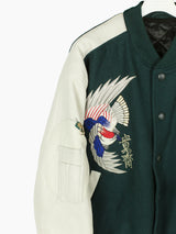Kansai Yamamoto 80s Staff Leather Sleeve Stadium Jacket