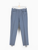 Miu Miu Men's Grey-Blue Flared Wool Trousers