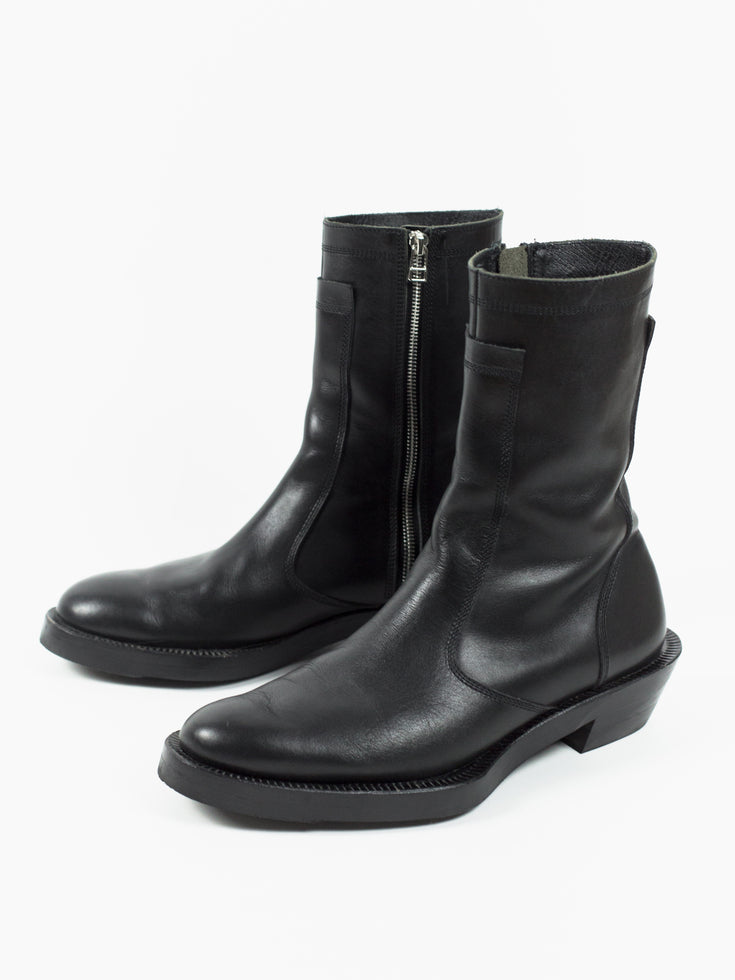 Kozaburo AW19 Abstract Welt Sidezip Motorcycle Boots