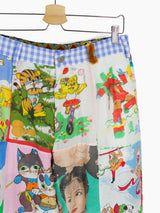 Penultimate SS22 Printed Comic Patchwork Trousers