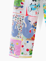 Penultimate SS22 Printed Comic Patchwork Trousers