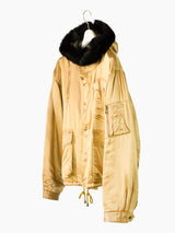 Ficce 90s Zippered Hood Satin Bomber