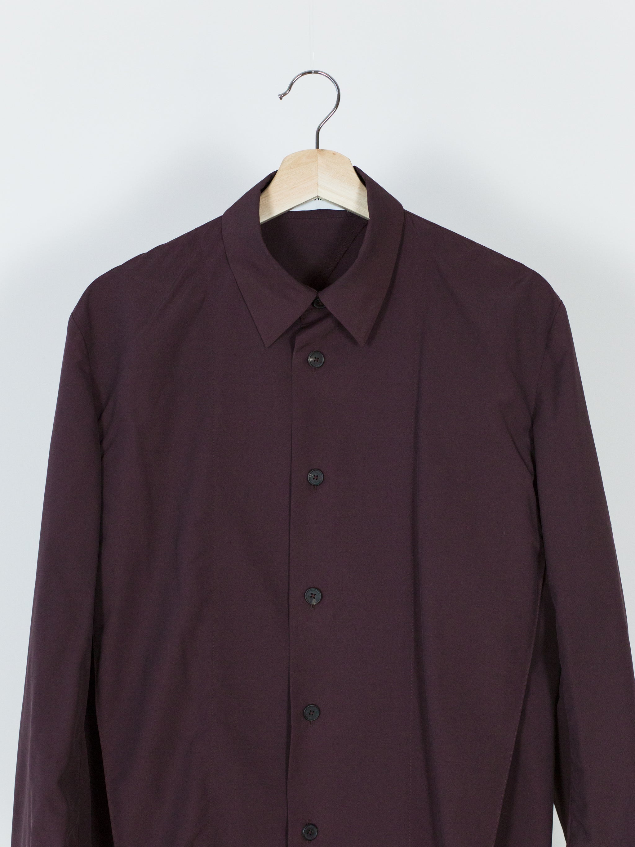 Kiko Kostadinov SS18 00042018 Maroon 'Cubist' Overshirt – HUIBEN