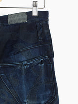 Kozaburo SS19 Calligracamo Short 3D Bootcut Jeans