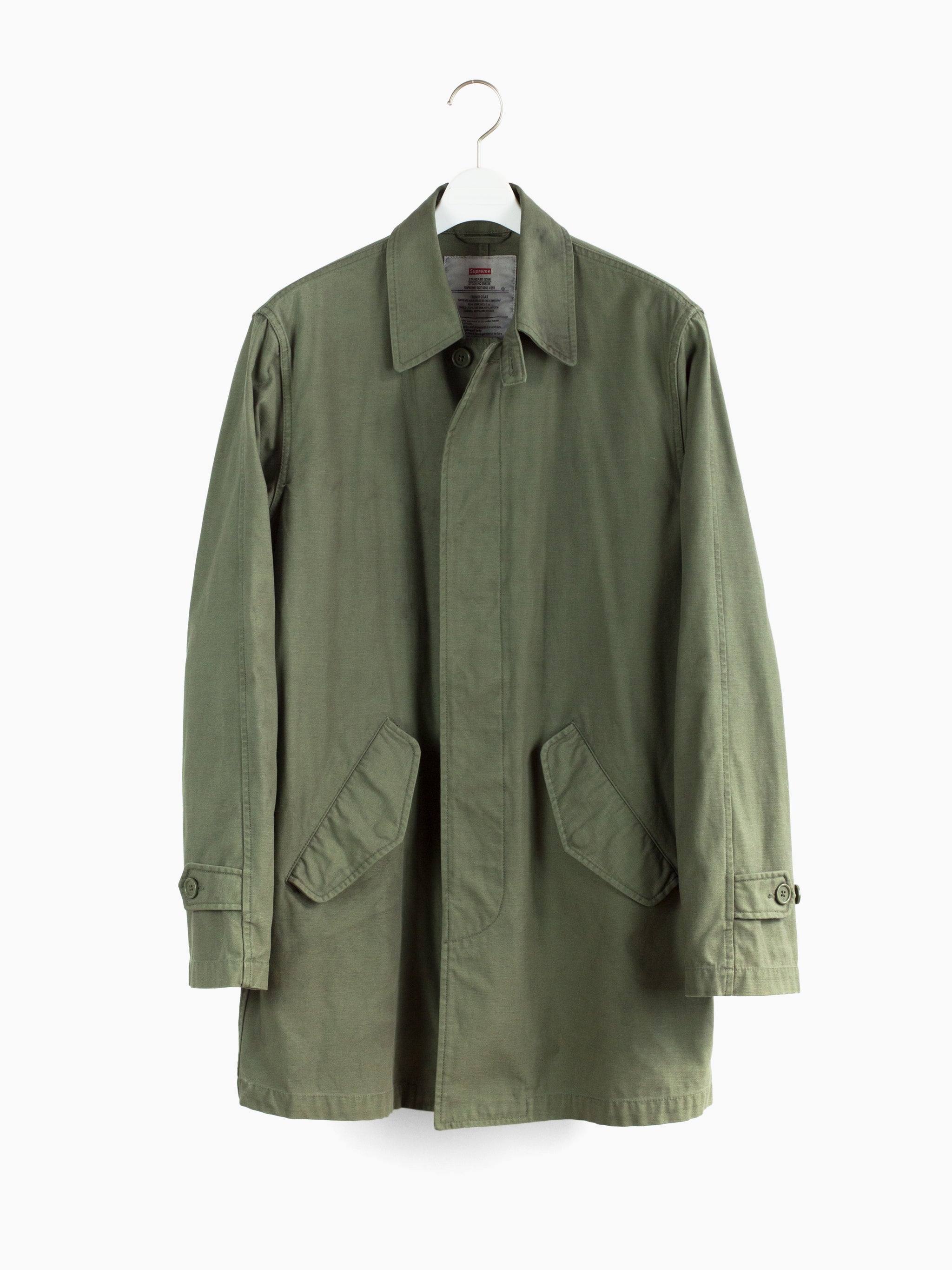 在庫国産SUPREME 12FW ARMY TRENCH COAT シュプリーム コート ジャケット・アウター