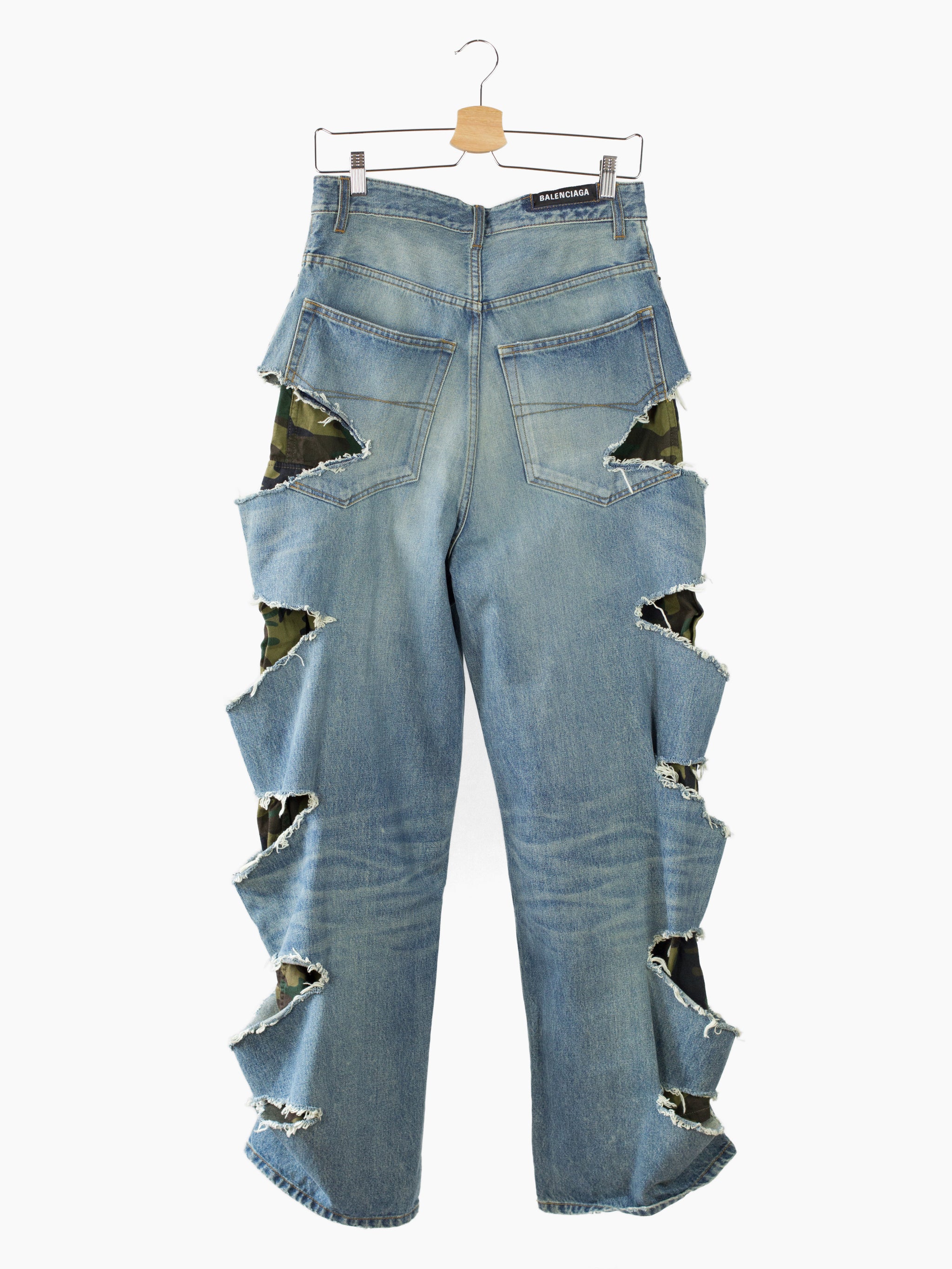 Balenciaga Patched Pockets Baggy Jeans