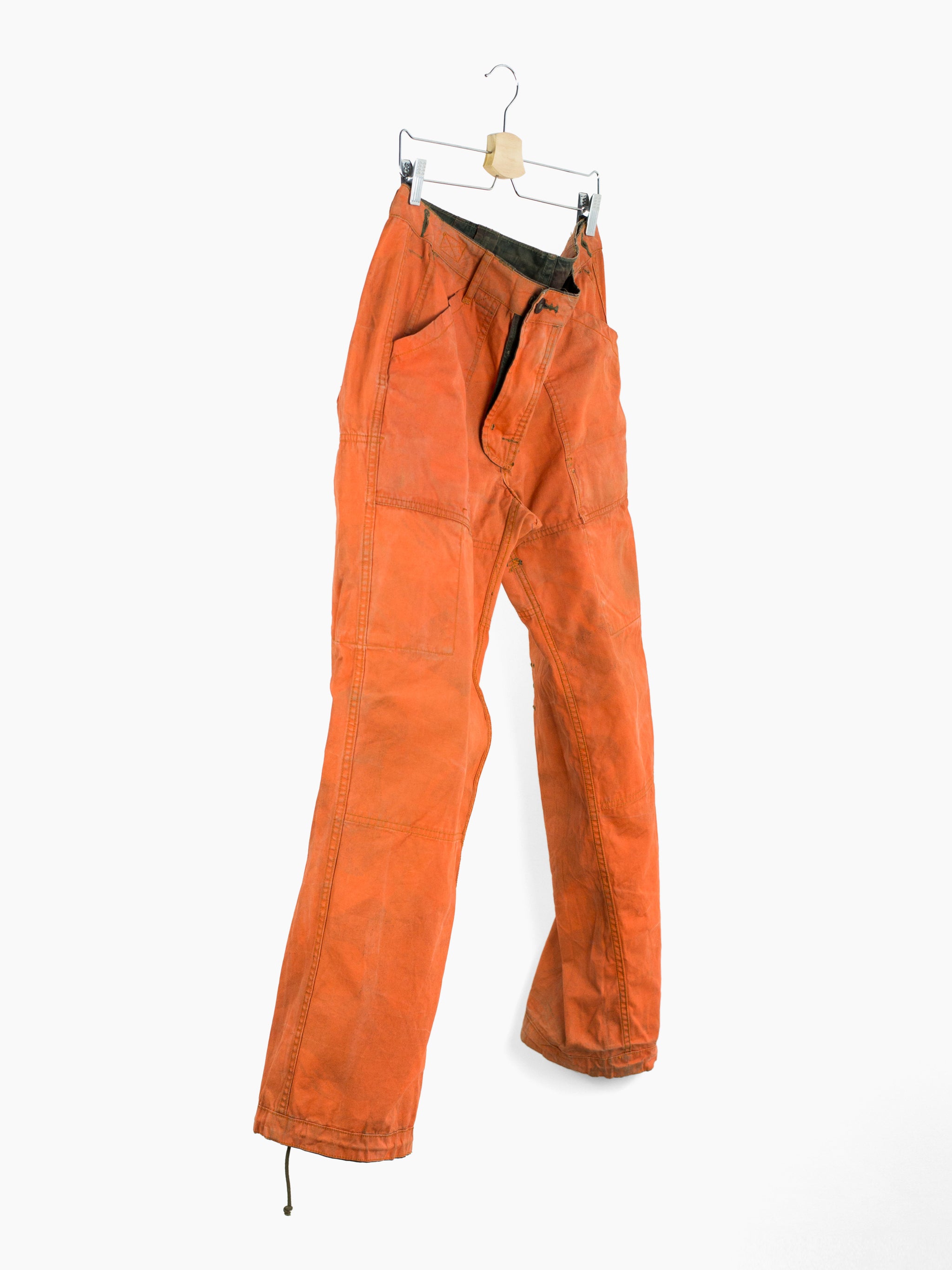 Reclaimed Vintage Revived Camo Cargo Trousers In Orange, $42