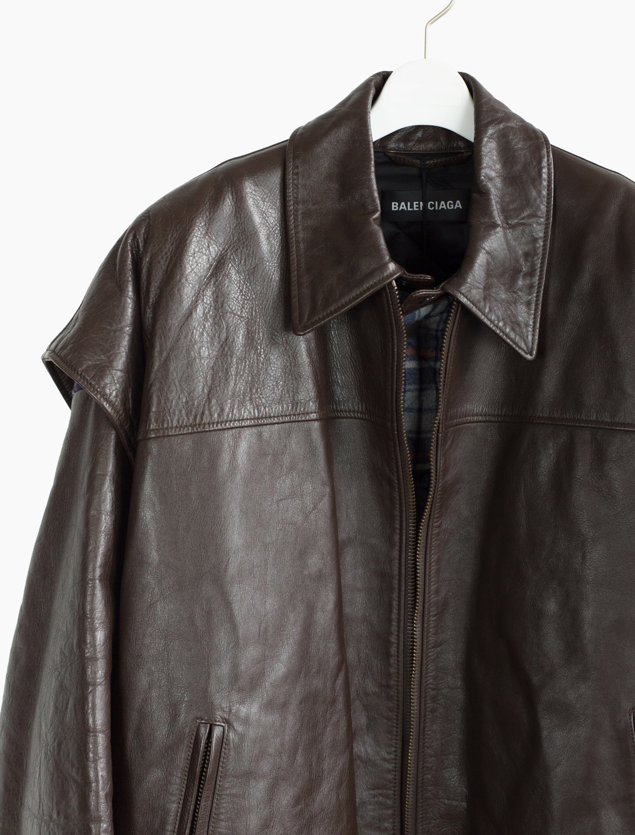 Balenciaga AW18 Twinset Leather Jacket – HUIBEN
