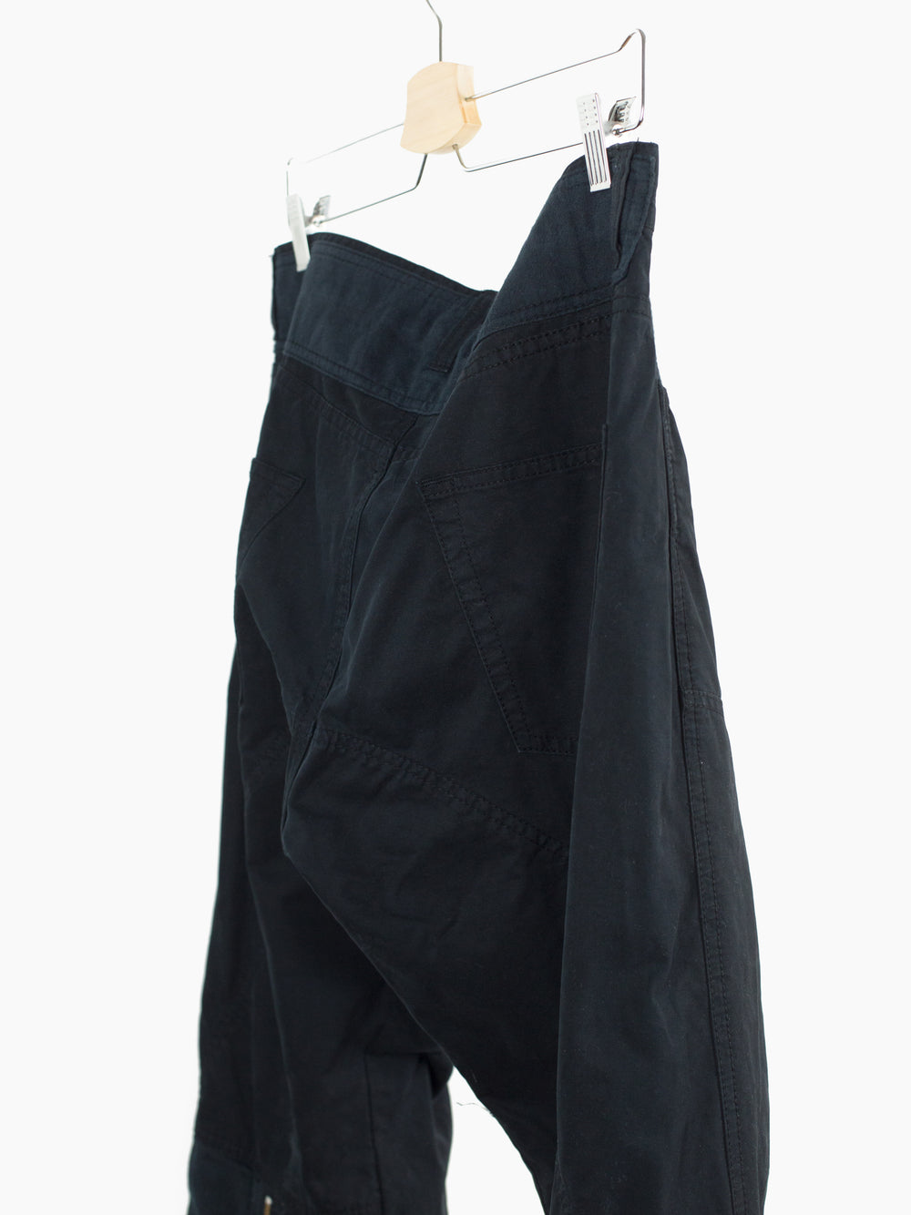 Yohji Yamamoto Y's x Aspesi Asymmetrical Backzip Articulated Trousers
