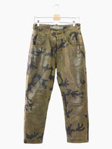 Maharishi 90s Painted Camo Leather Jeans