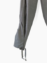 Marithe Francois Girbaud 90s Grey Fin Pleat Twisted Leg Trousers