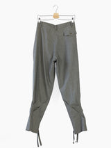 Marithe Francois Girbaud 90s Grey Fin Pleat Twisted Leg Trousers