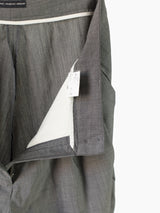 Marithe Francois Girbaud 90s Grey Fin Pleat Twisted Leg Trousers