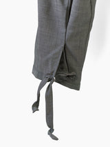 Marithe Francois Girbaud 90s Grey Fin Pleat Twisted Leg Trousers