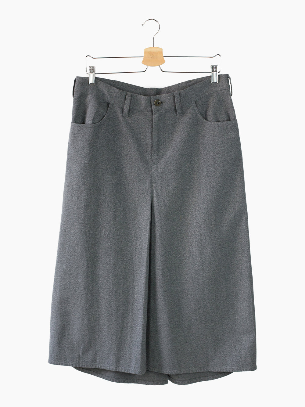 Yohji Yamamoto Y's Grey Textured Hakama Skirt