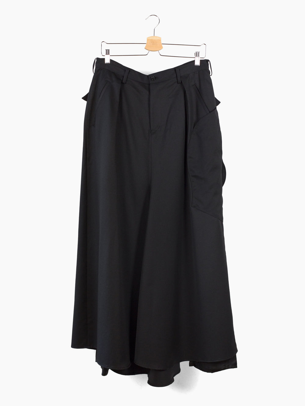 Sulvam AW22 Wool Gabardine Layered Skirt Trousers