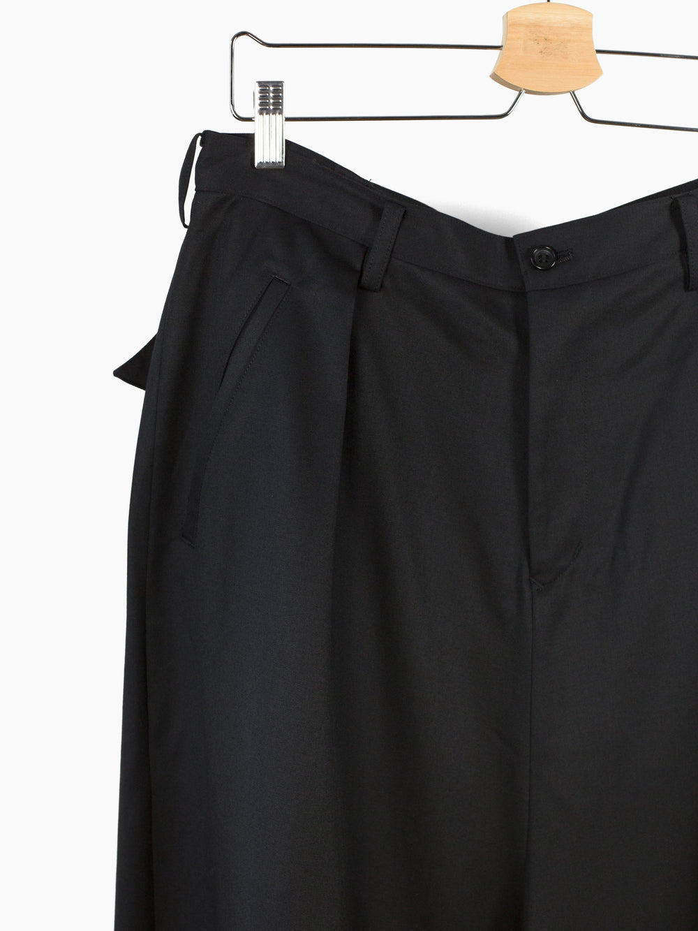 Sulvam AW22 Wool Gabardine Layered Skirt Trousers
