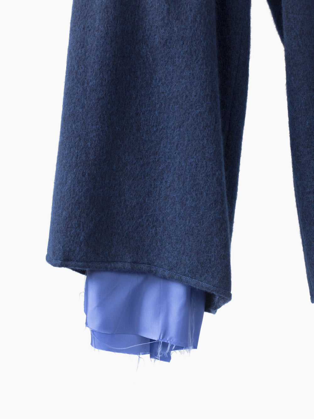 Sulvam AW22 Wool Flannel Layered Wide Pants