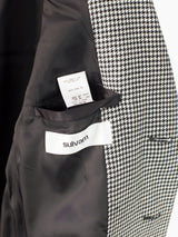 Sulvam AW22 Houndstooth Slashed 3B Suit Jacket