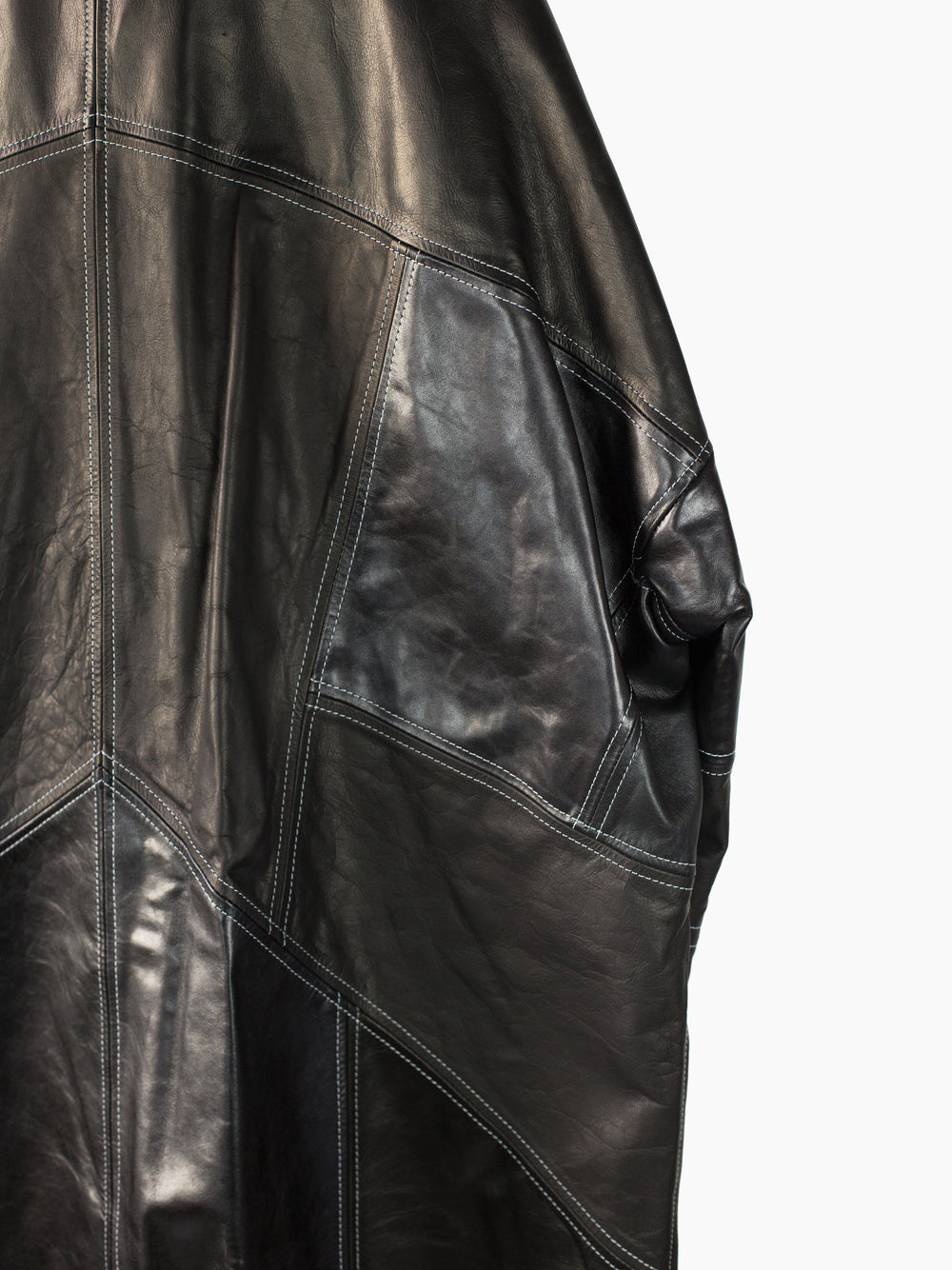 Sulvam AW22 Patchwork Leather Coat