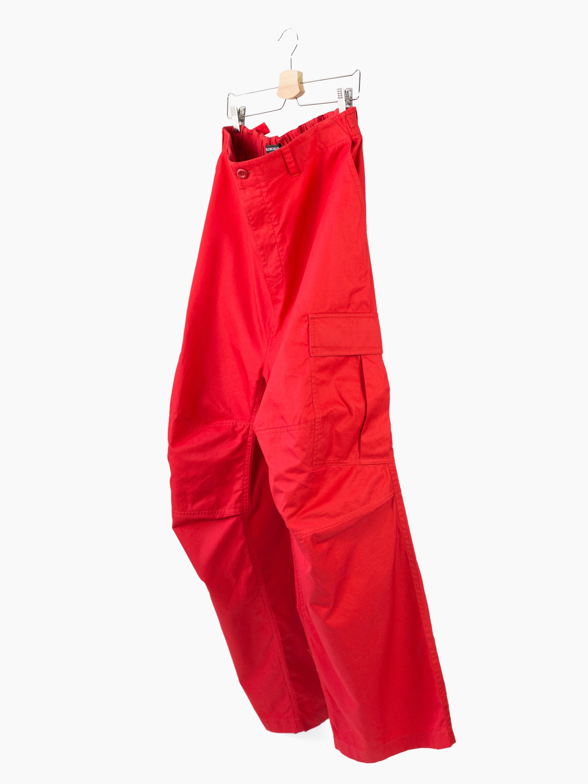 Balenciaga SS21 Oversized Red Soft Cargos – HUIBEN