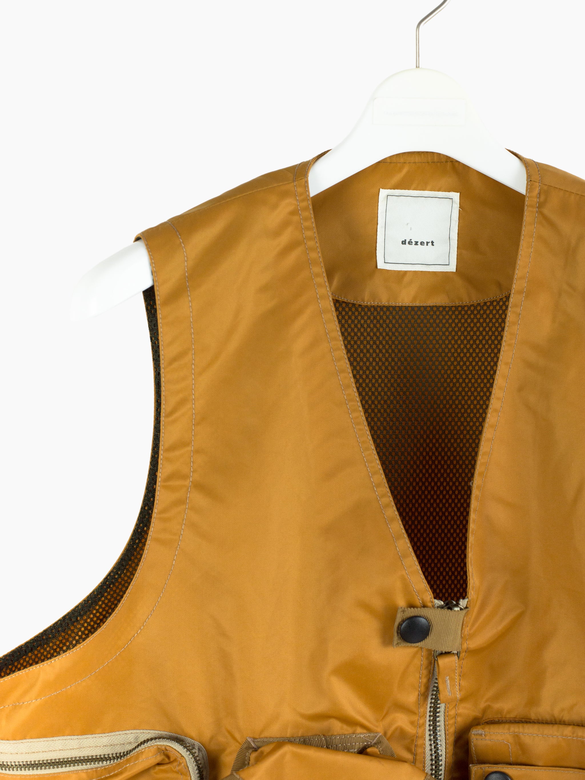 Dézert 90s Mustard Nylon Fishing Vest – HUIBEN
