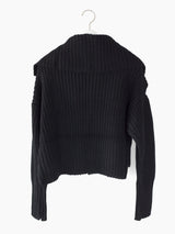 Sulvam AW22 Sailor Collar Slashed Shoulder Knit